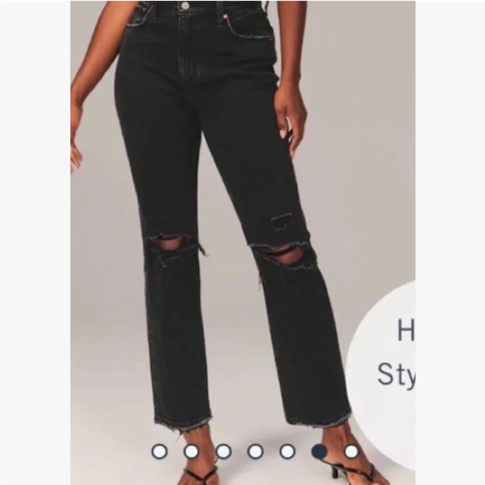 Abercrombie The Ankle Straight Ultra High Rise Jeans